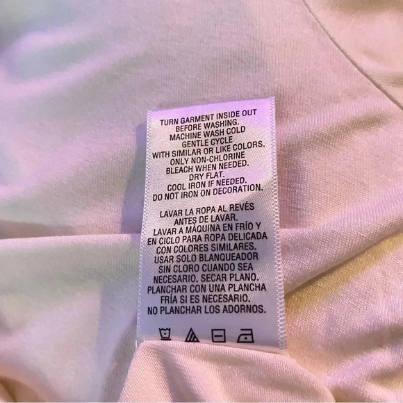 SIMPLY Emma 1X Top Shirt Cream Embellished V Neck Keyhole Long Sleeve Stretch - Picture 7 of 7